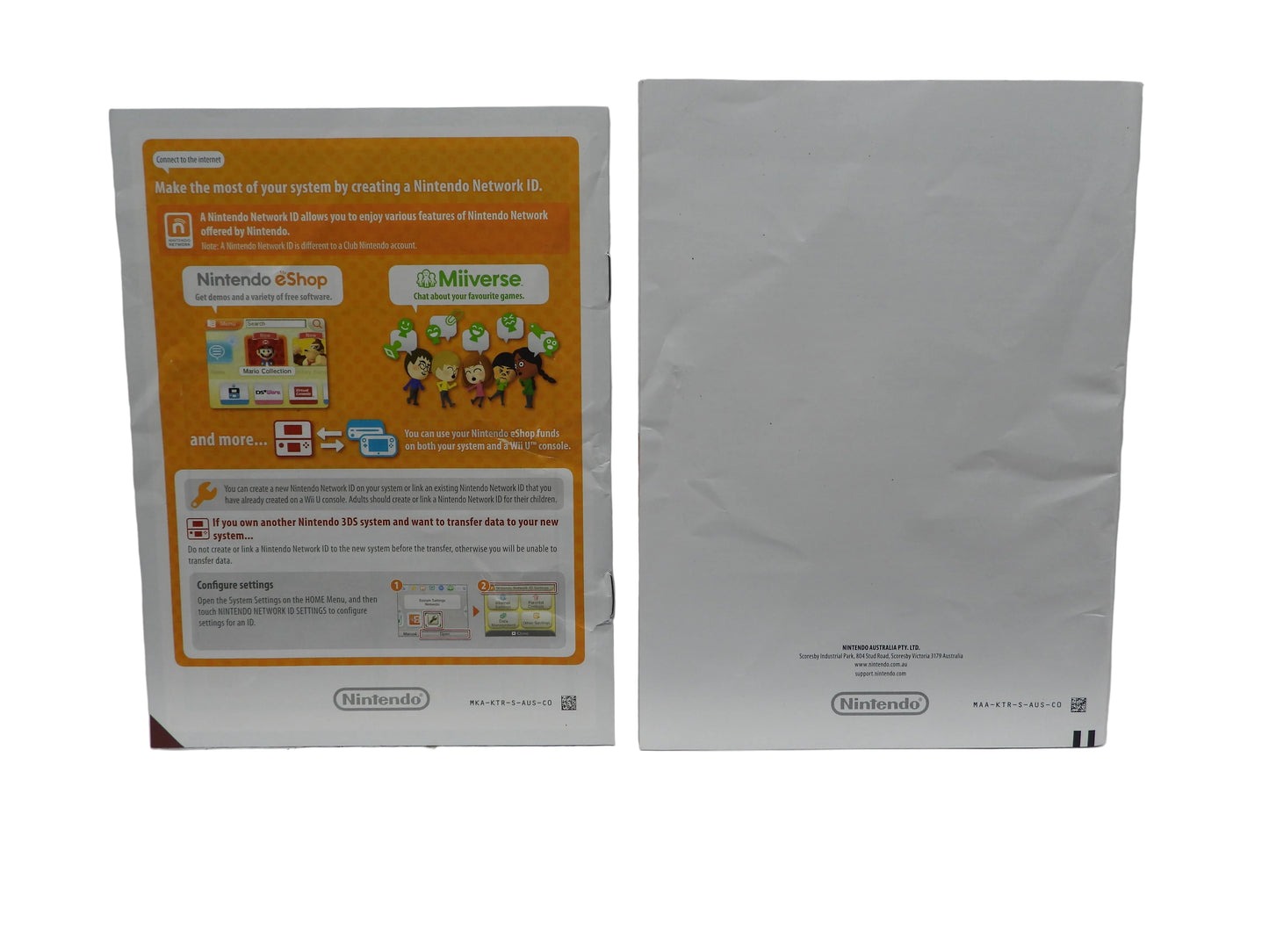 Nintendo 3ds Xl Quick Start Guide Manual Game