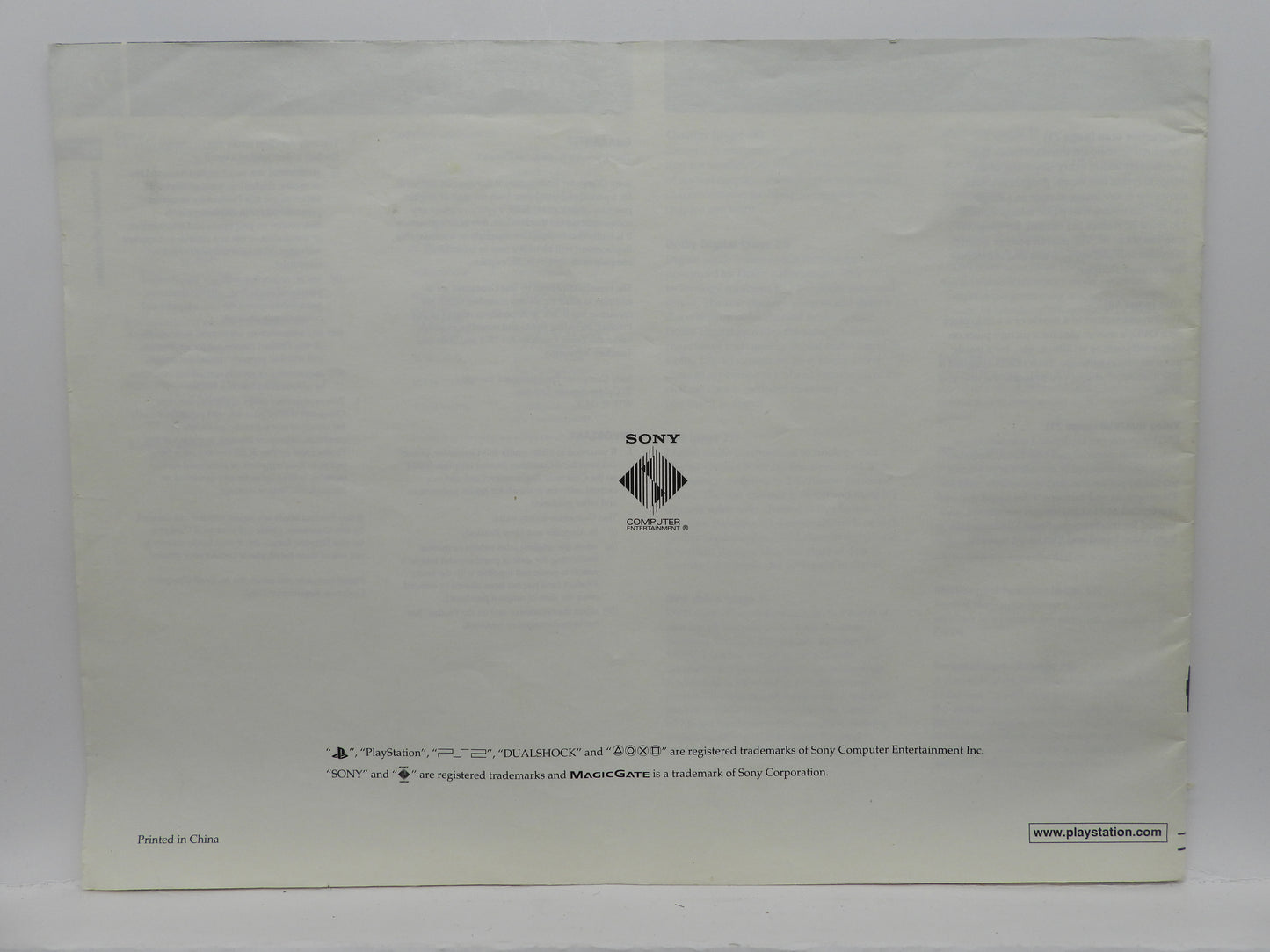 PlayStation 2 Scph 50002 Instruction Manual Sony Game