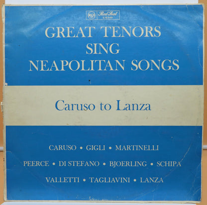 Rca Red Seal Great Tenors Sing Neapolitan Songs Vinyl Record L16349
