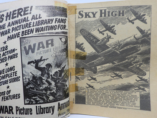 Sky High War Picture Library Comic Book No. 1127 Fleetway Library