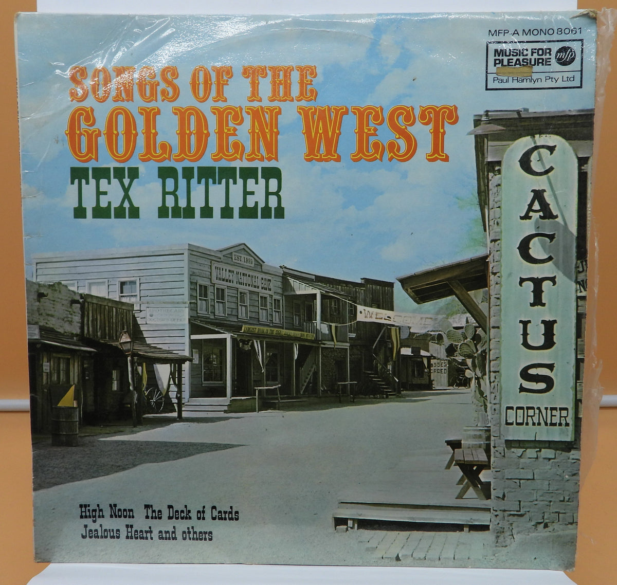Songs of the Golden West Vinyl Record By Tex Ritter Music for Pleasure
