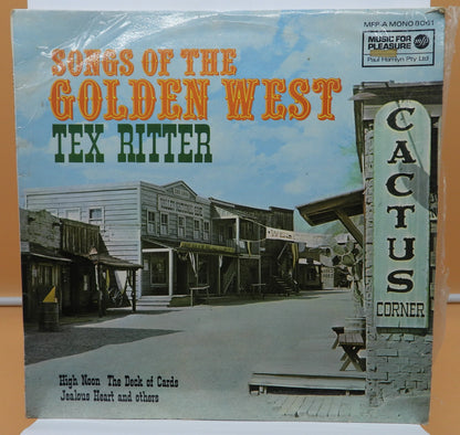 Songs of the Golden West Vinyl Record By Tex Ritter Music for Pleasure