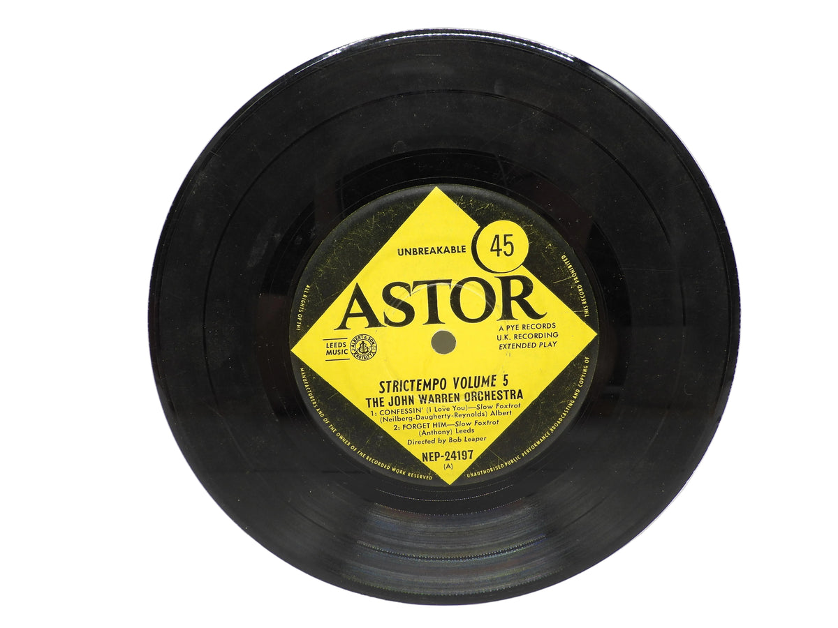 Strictempo Vol. 5 John Warren Orchestra 45 Rpm Vinyl Record Astor