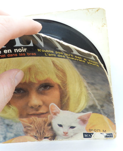 Sylvie Vartan L'homme En Noir Vinyl Record 45 Rpm Rca Victor