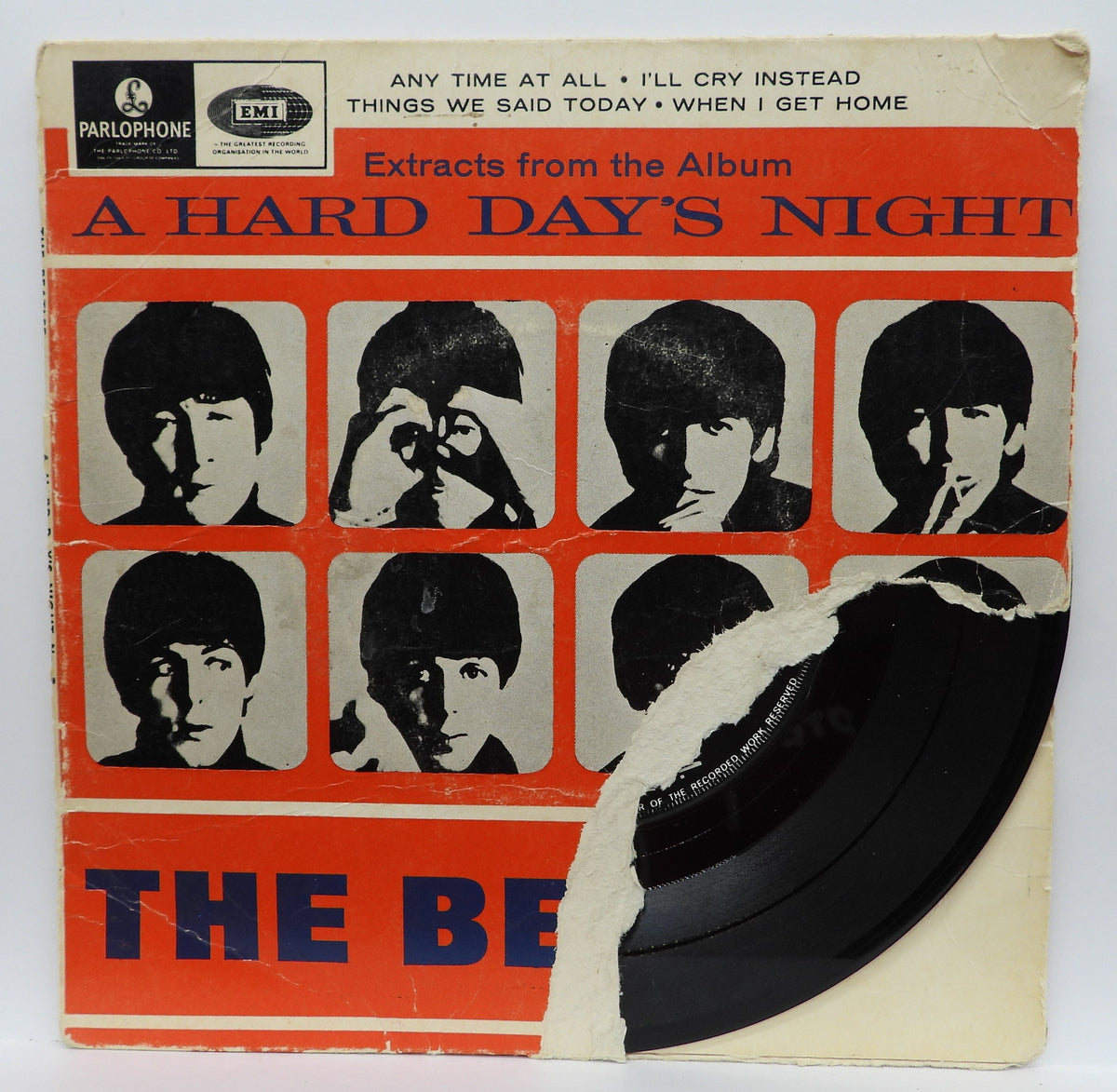 The Beatles a Hard Day's Night 45 Rpm Ep Vinyl Record Parlophone