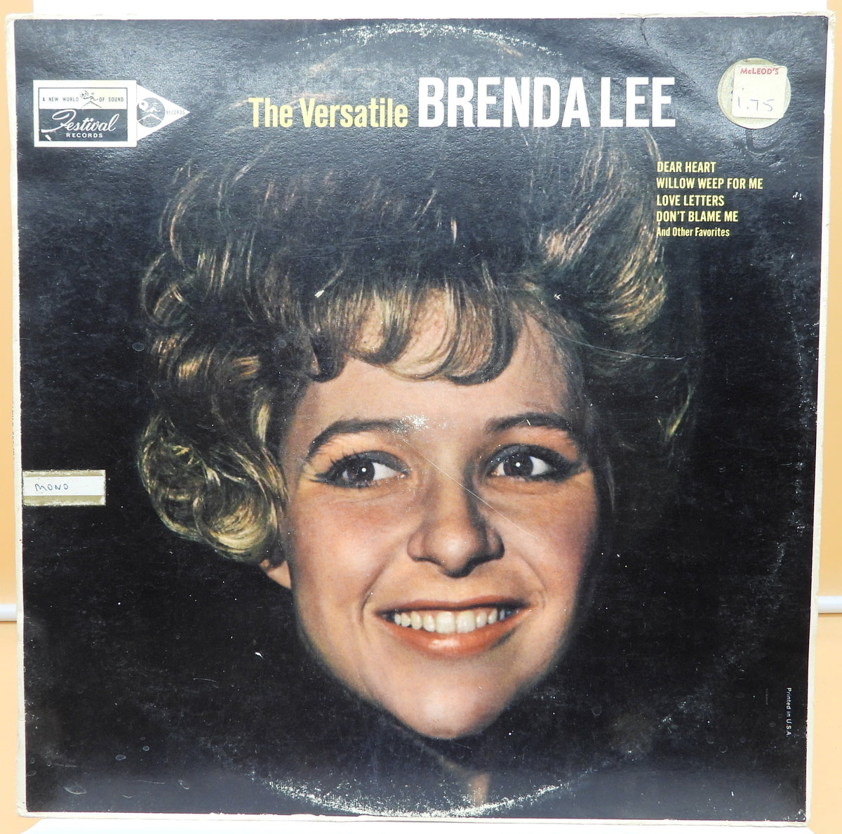 The Versatile Brenda Lee Vinyl Lp Festival Records Dl 31 712 Vinyl Record