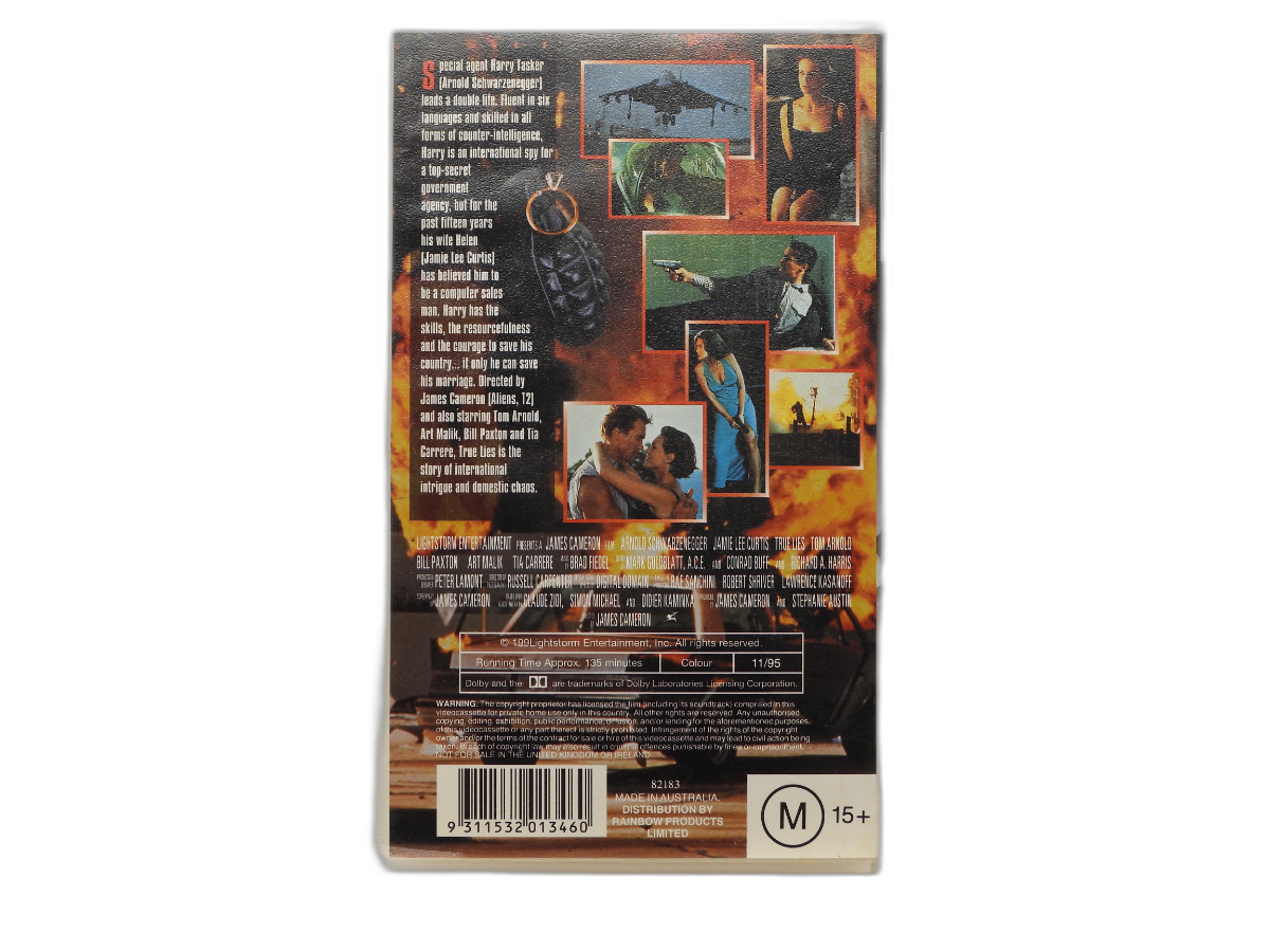 True Lies 1994 VHS Tape Arnold Schwarzenegger