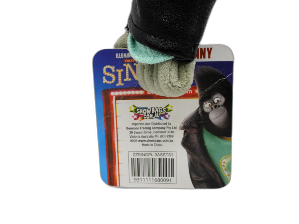 Sing Johnny Plush Doll Stuffed Toy Bensons