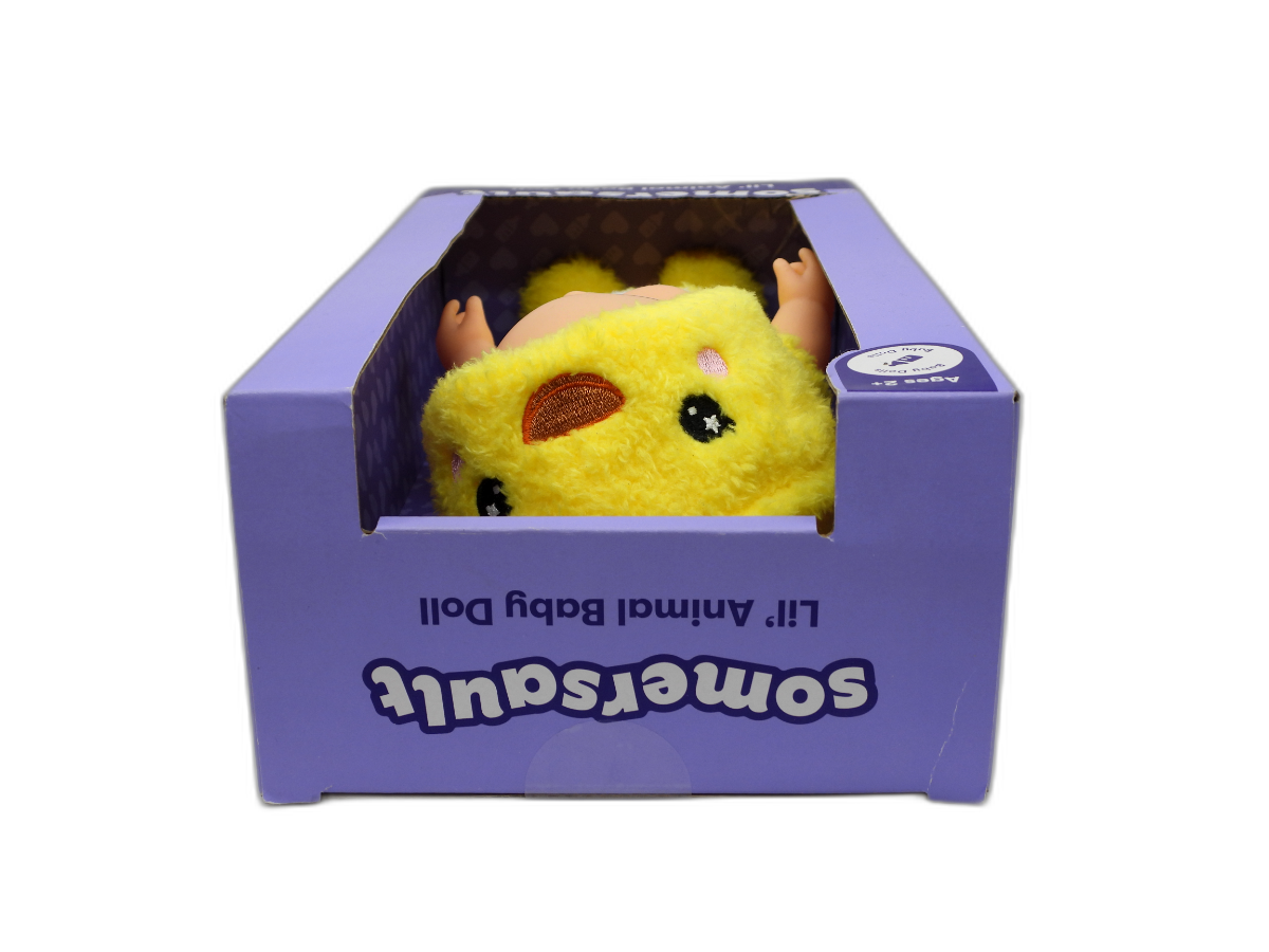Somersault Lil' Animal Baby Doll Yellow Chick Plush