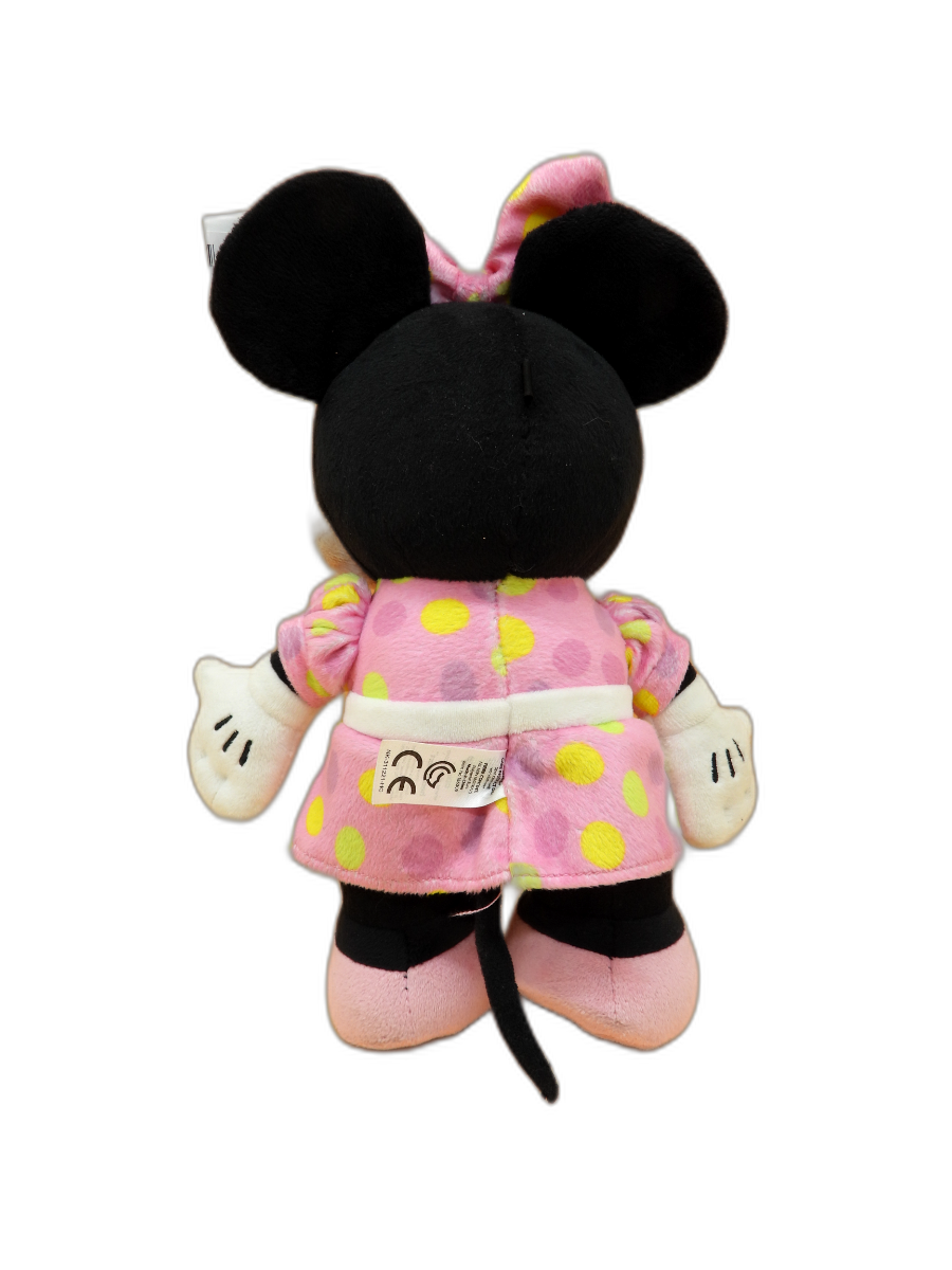 Disney Minnie Mouse Plush Pink Polka Dot Dress