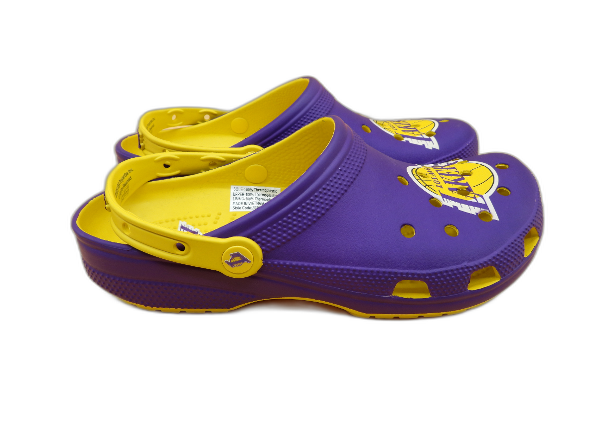 Los Angeles Lakers Crocs Clogs Purple Yellow