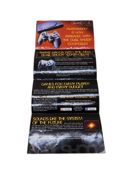 Playstation Dual Shock Controller Brochure Sony Game