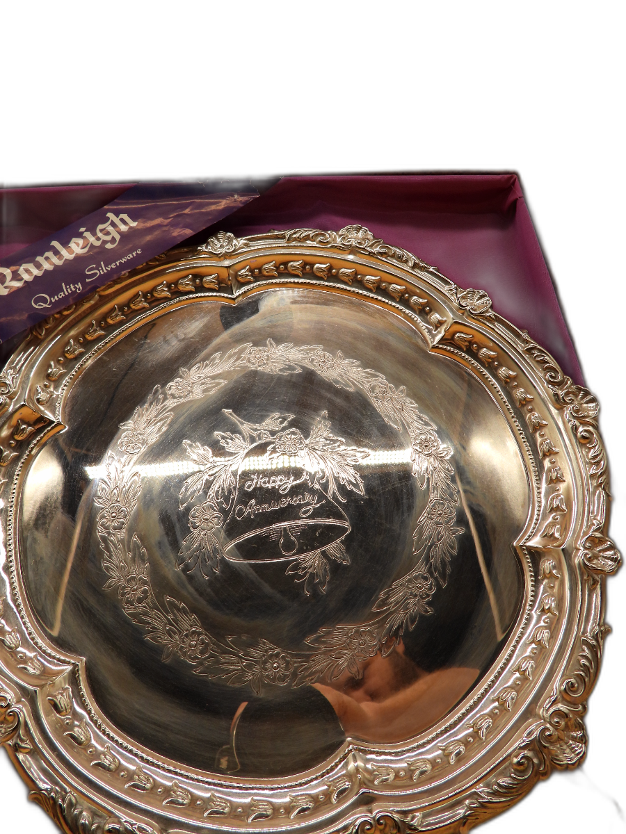 Ranleigh Silverware Happy Anniversary Decorative Plate