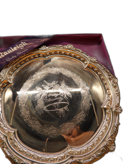 Ranleigh Silverware Happy Anniversary Decorative Plate