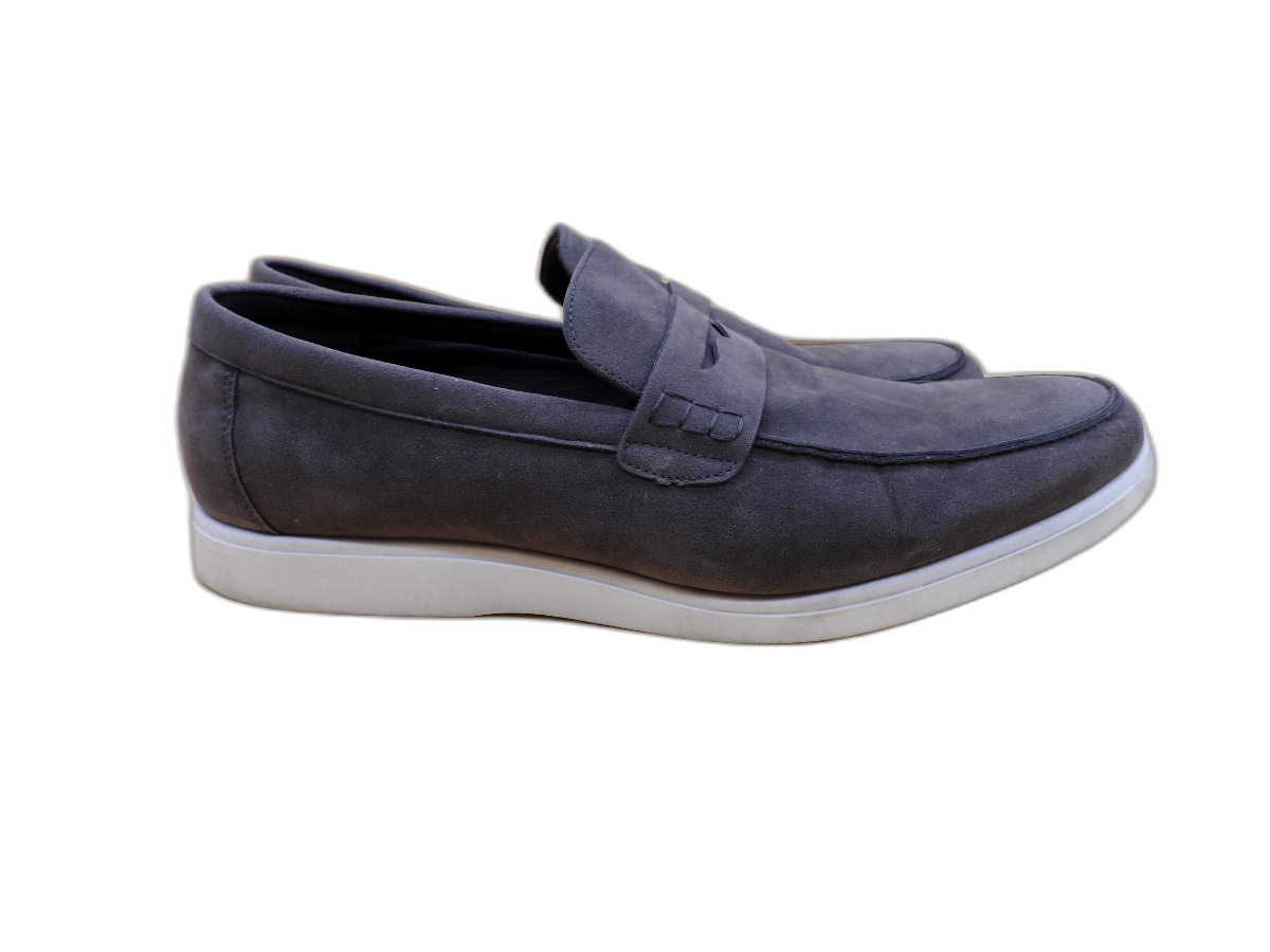 Reserve Men's Beige Suede Penny Loafers Size 12d