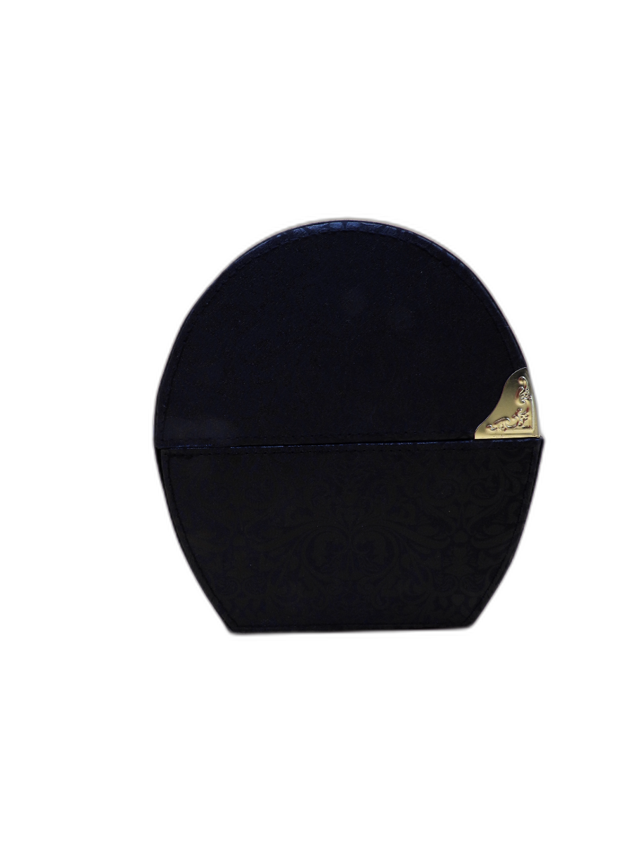GHD Black Decorative Jewelry Storage Box w/ Mirror – Brass Accents – Damaged