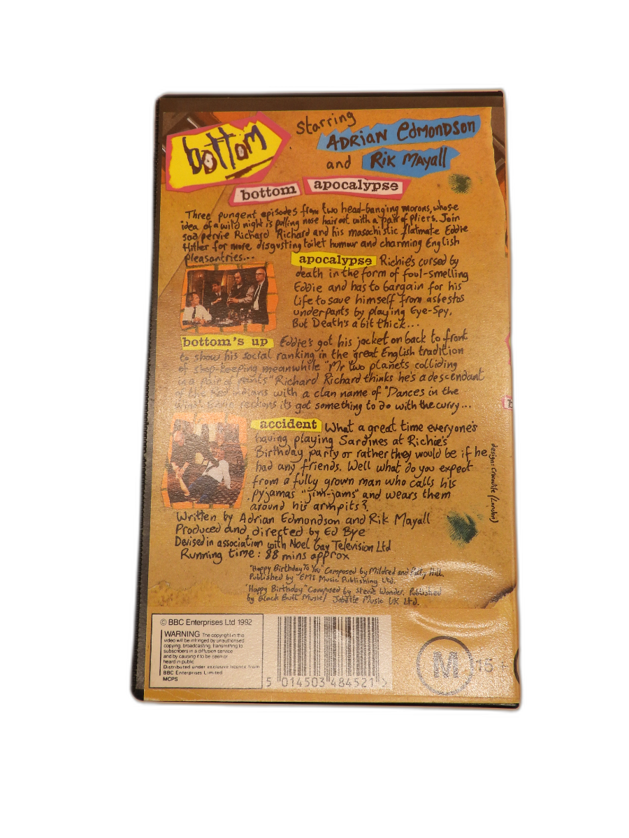 Bottom Apocalypse Bbc Vhs Tape Comedy 1992