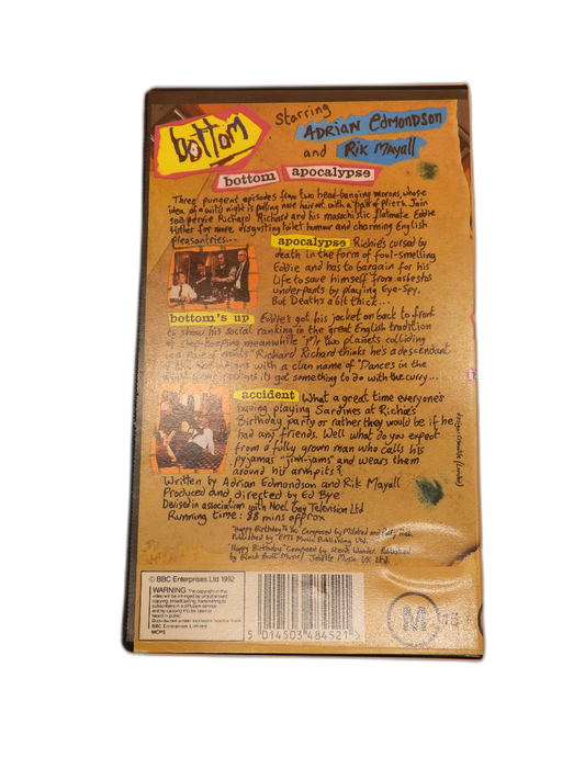 Bottom Apocalypse Bbc Vhs Tape Comedy 1992