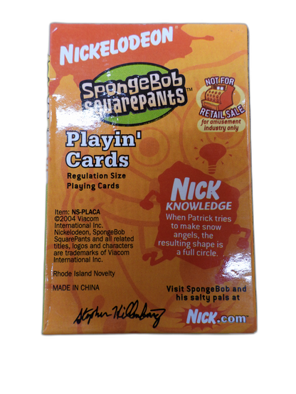 Spongebob Squarepants Give Me All Your Clams Playing Cards Nickelodeon