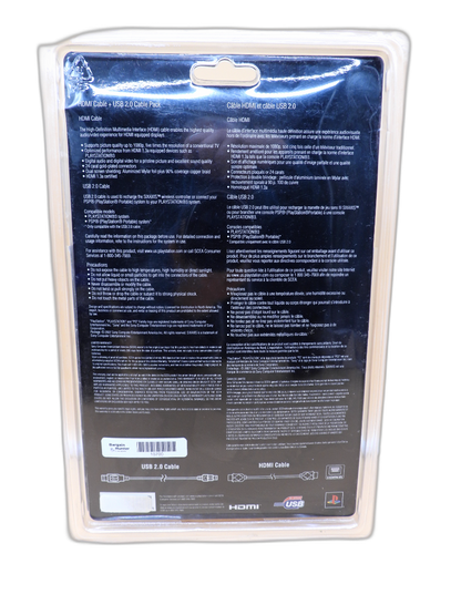 Sony Hdmi and Usb 2.0 Cable Pack for PlayStation 3 New Sealed 