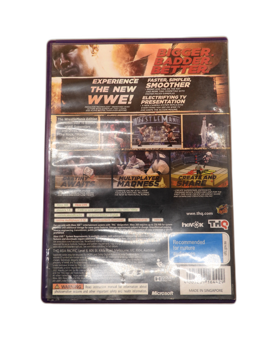 Wwe 12 Wrestlemania Edition Xbox 360 Thq Game