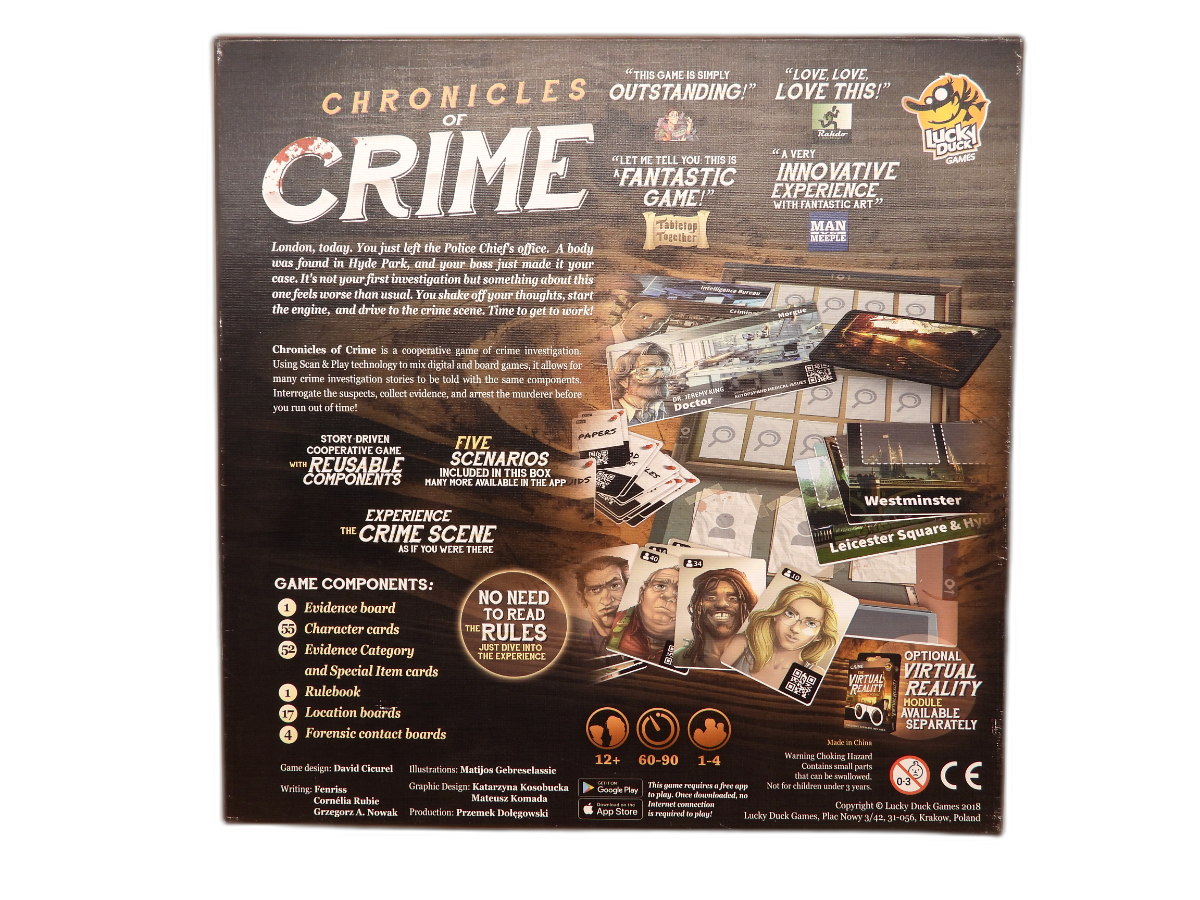 Chronicles of Crime Board Game By Lucky Duck Games