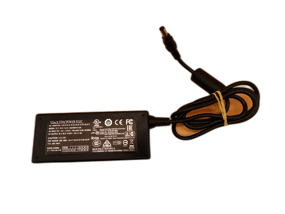 Edacpower Ea10681u 120 12v 6a Ac Adapter Edacpower Elec.