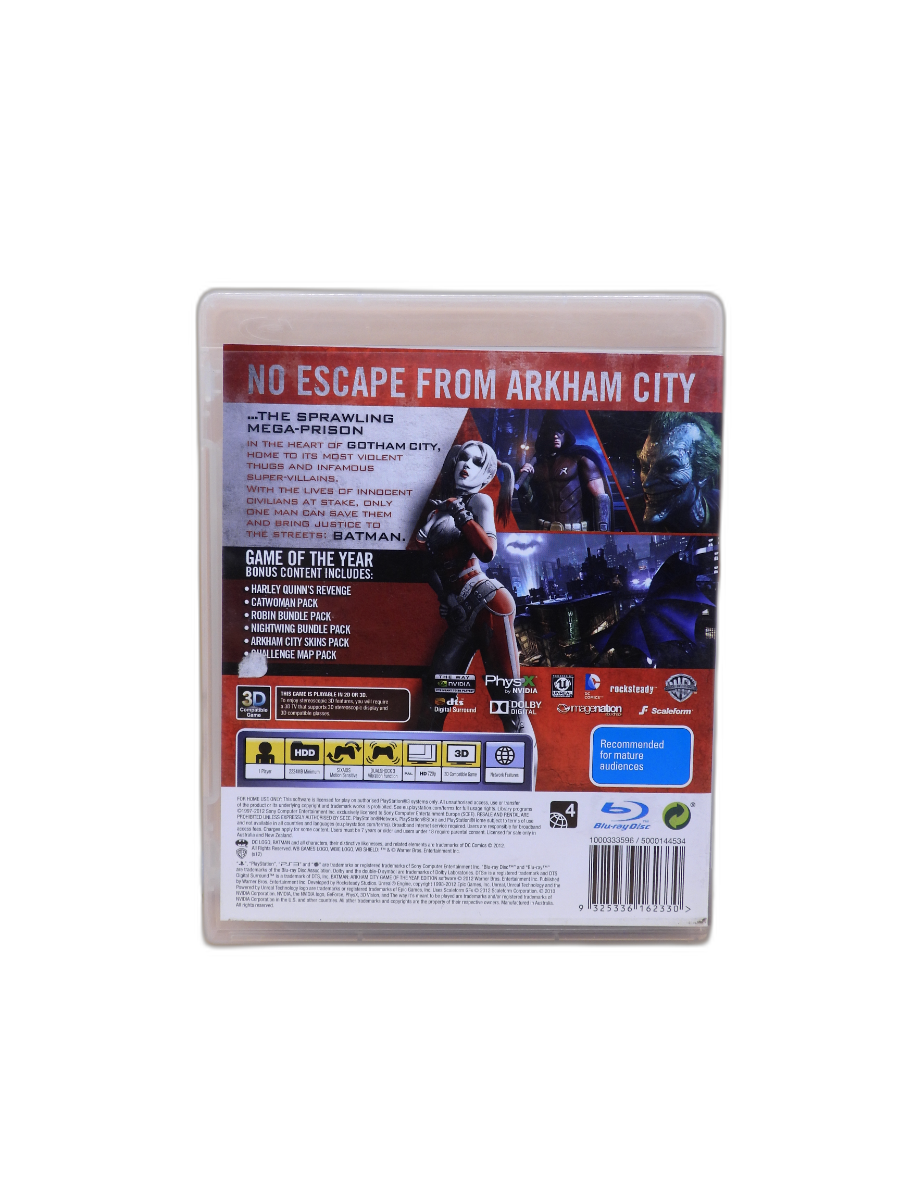 Batman Arkham City Game of the Year Edition PS3 Wb Games