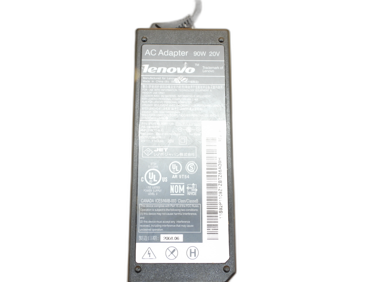 Lenovo Pa 1900 17 90w 20v Laptop Ac Adapter Damaged Cable 