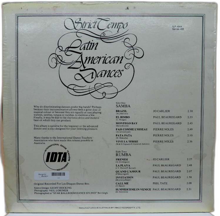 Strict Tempo Latin American Dances Vinyl Record Image