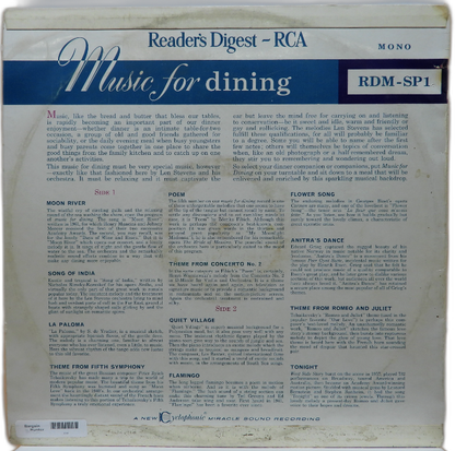 Music for Dining Vinyl Record Rca Reader's Digest Reader's Digest Rca
