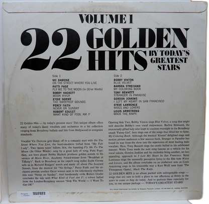 22 Golden Hits Volume 1 Vinyl Record Cbs Special Products
