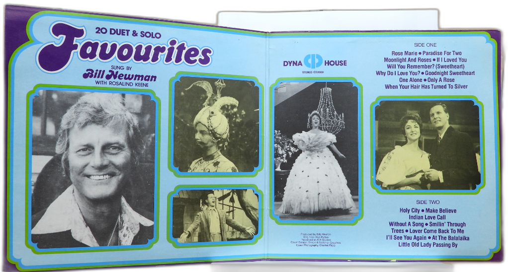 20 Duet & Solo Favourites Vinyl Record By Bill Newman & Rosalind Keene Dyna Hous