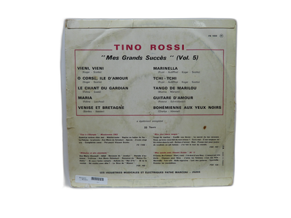 Tino Rossi Mes Grands Succès Vol. 5 Vinyl Record 33 Rpm Columbia