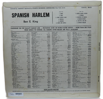 Spanish Harlem Ben E. King Vinyl Lp R66 232 Calendar Records