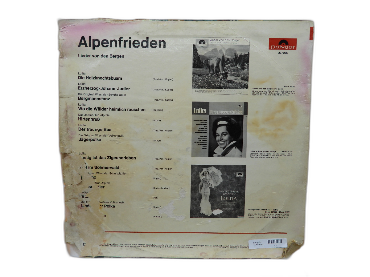 Alpenfrieden Polydor Vinyl Record Lp