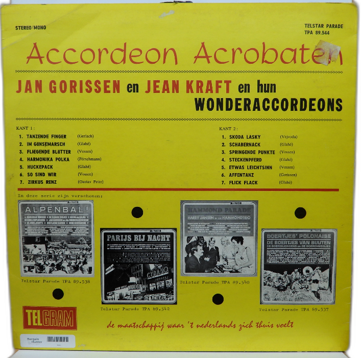 Accordeon Acrobaten Vinyl Record By Telstar Parade