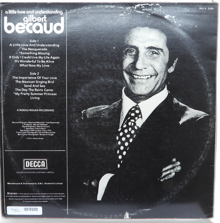 A Little Love and Understanding Vinyl Lp Gilbert Becaud Decca