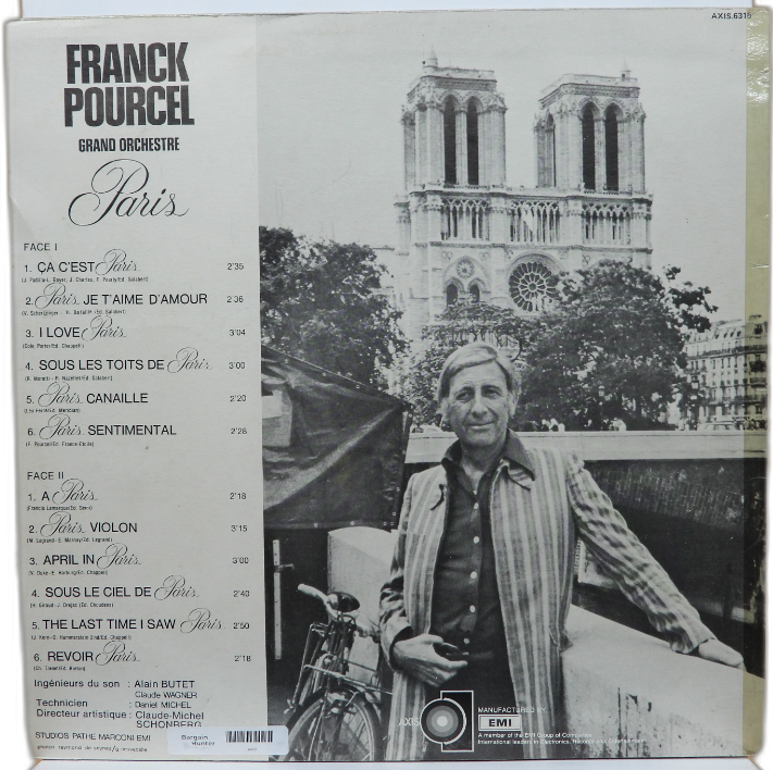 Franck Pourcel Grand Orchestre Paris Vinyl Lp Axis
