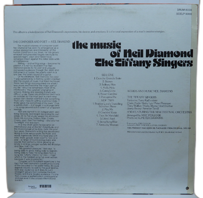 The Tiffany Singers the Music of Neil Diamond Vinyl Lp Soelp 9968 His Master's V