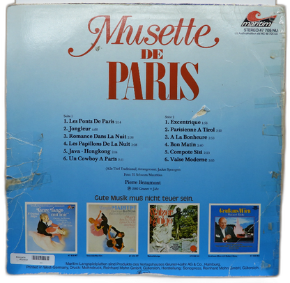Musette De Paris Vinyl Record Lp Pierre Beaumont Maritim