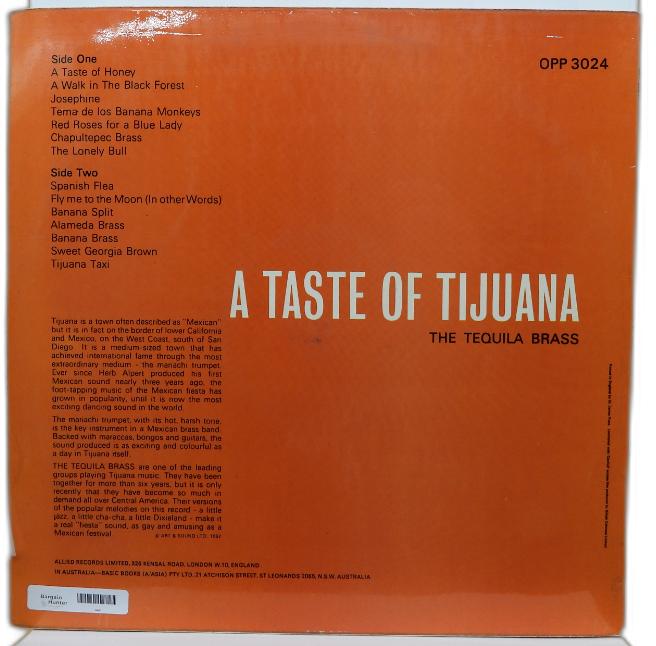 A Taste of Tijuana Vinyl Record Lp Opp 3024