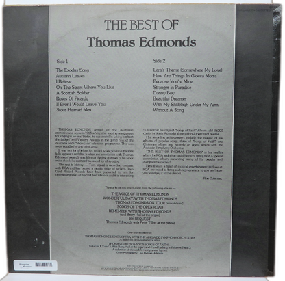 The Best of Thomas Edmonds Vinyl Lp Rca Sp 194