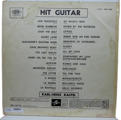 Hit Guitar Karl Heinz Kastel Vinyl Lp Columbia Soex 9446