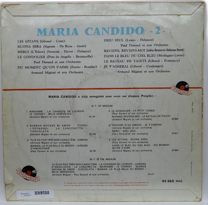 Maria Candido Vinyl Record Polydor 45 563
