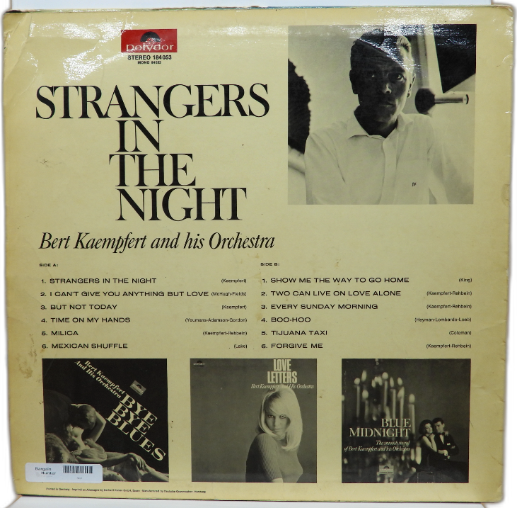Bert Kaempfert Strangers in the Night Vinyl Lp 184 053 Polydor