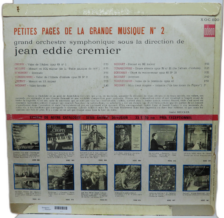 Petites Pages De La Grande Musique No. 2 Vinyl Record Odeon