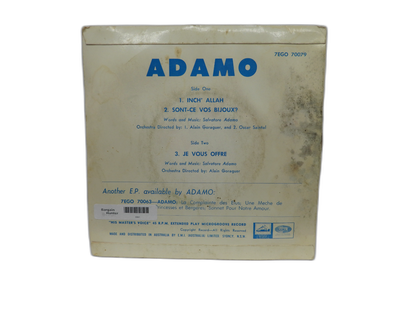 Adamo Inch' Allah 45 Rpm Ep Vinyl Record His Master's Voice
