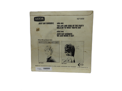 Petula Clark Just Say Goodbye 45 Rpm Vinyl Ep Astor