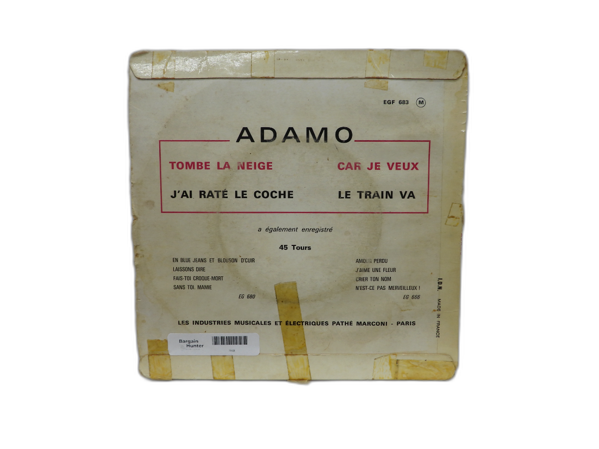 Adamo 45 Rpm Vinyl Record Pathé Marconi 7 Egf 683